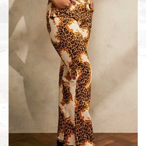 Miaou x Urban Outfitters UO Exclusive Printed Morgan Pants with a leopard print